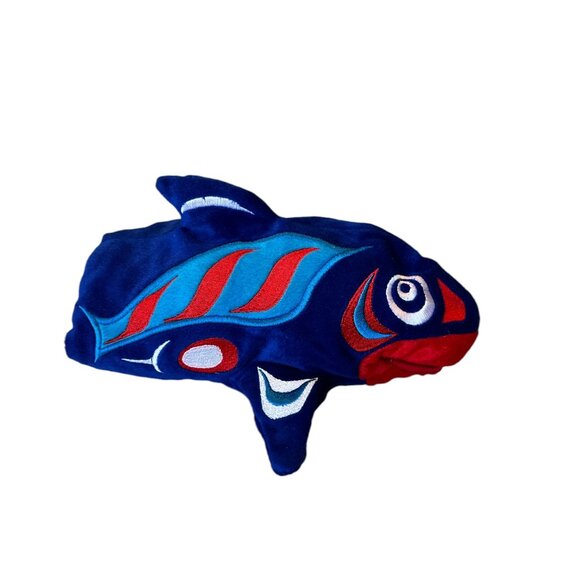 HAND PUPPET Streamer the Salmon by Artist Eric Parnell Haida Beautiful - Picture 4 of 10